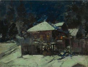 House Beneath The Snow by Konstantin Alexeievitch Korovin