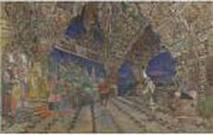 Stage Design For Le Coq D'or by Konstantin Alexeievitch Korovin