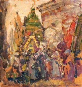 La Foule by Konstantin Alexeievitch Korovin