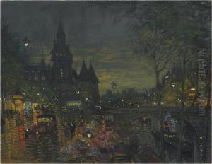 Le Pont Neuf, Paris by Konstantin Alexeievitch Korovin