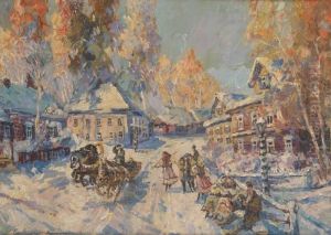 Rejouissancesvillageoises by Konstantin Alexeievitch Korovin