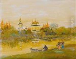 Monastery Near Kineshma. Evening