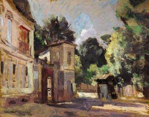 A Quiet Parisian Street by Konstantin Alexeievitch Korovin