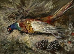 Hunting Still Life With Pheasant by Konstantin Alexeievitch Korovin