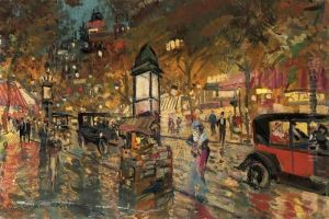 Les Grands Boulevards A Paris by Konstantin Alexeievitch Korovin