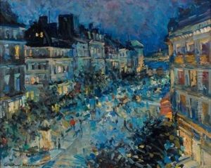 Les Grands Boulevards A Paris by Konstantin Alexeievitch Korovin