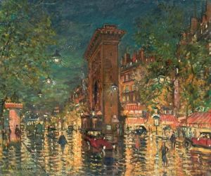 La Porte Saint-denis A Paris by Konstantin Alexeievitch Korovin