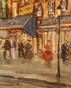 Paris Street Scene by Konstantin Alexeievitch Korovin