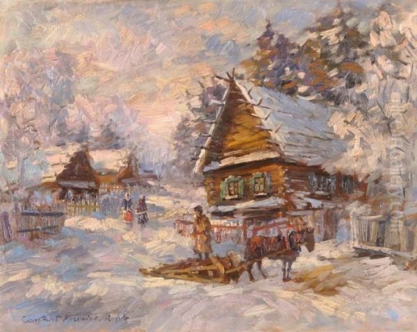 Village In Winter - view 1