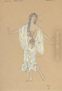 Costume Design For 'nereid' From 'the Little Humpbacked Horse' by Konstantin Alexeievitch Korovin