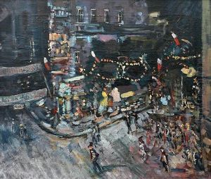 Paris At Night by Konstantin Alexeievitch Korovin