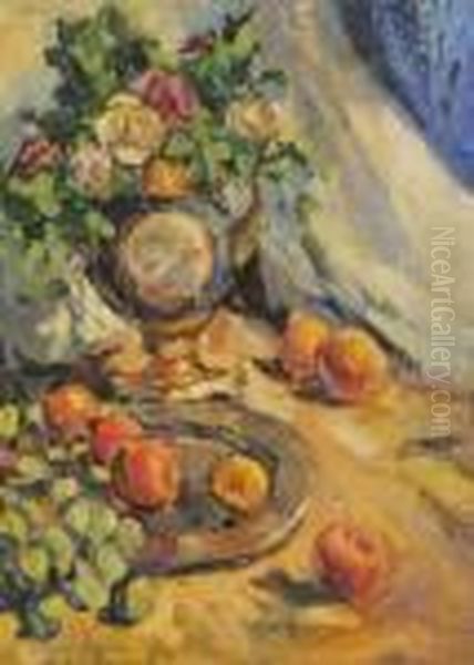 Nature Morte Aux Fleurs Et Fruits - view 1