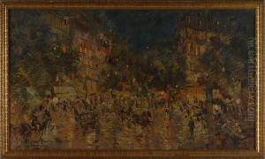 Paris At Night by Konstantin Alexeievitch Korovin