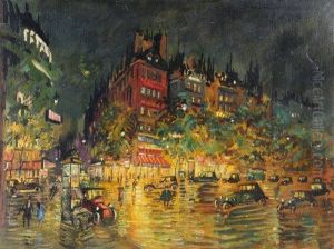 Paris La Nuit by Konstantin Alexeievitch Korovin