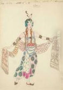Costume Design For "coq D'or" by Konstantin Alexeievitch Korovin