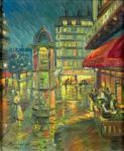 Les Boulevards by Konstantin Alexeievitch Korovin