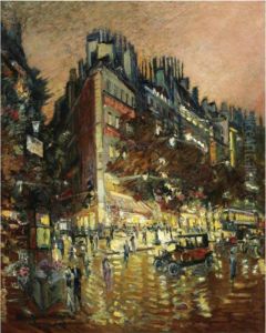 Paris By Night by Konstantin Alexeievitch Korovin