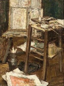 L'atelier Du Peintre. by Konstantin Alexeievitch Korovin