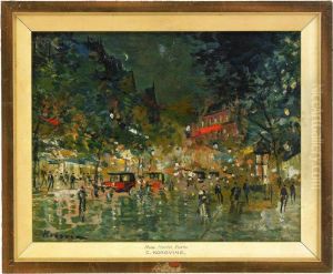 Rue Mavin, Paris by Konstantin Alexeievitch Korovin