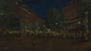 Paris At Night by Konstantin Alexeievitch Korovin