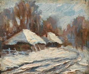 Maison Sous La Neige by Konstantin Alexeievitch Korovin