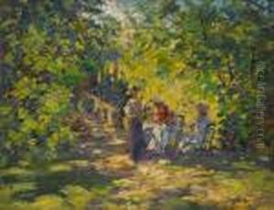 A Sun-drenched Garden by Konstantin Alexeievitch Korovin