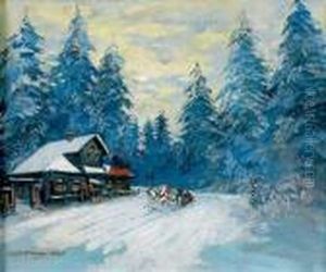 Paysage Russe Enneige by Konstantin Alexeievitch Korovin