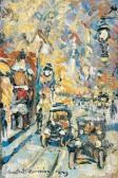Une Rue Enneigee A Paris - view 1