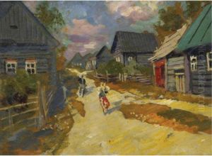 Russian Village by Konstantin Alexeievitch Korovin