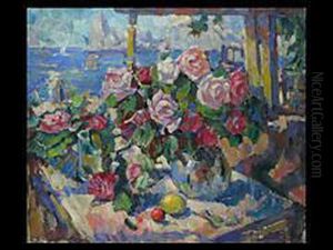 Blumenstillleben Am Meer