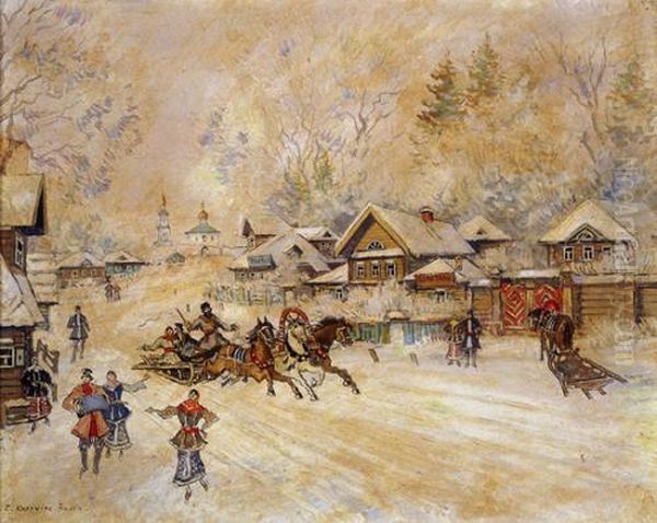 Winter In The Village - view 1