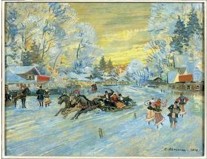 La Fete Au Village by Konstantin Alexeievitch Korovin