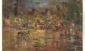 Place A Paris La Nuit, 1935 by Konstantin Alexeievitch Korovin