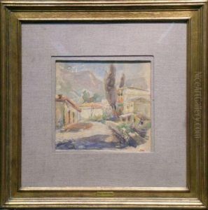 Village Street by Konstantin Alexeievitch Korovin