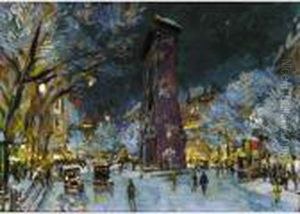 Paris By Night by Konstantin Alexeievitch Korovin