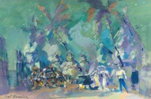 Celebrations In The Village by Konstantin Alexeievitch Korovin