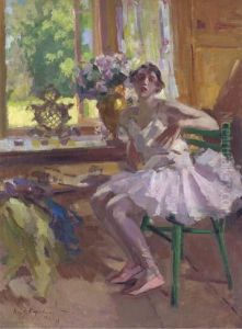 A Ballerina At Her Toilette by Konstantin Alexeievitch Korovin