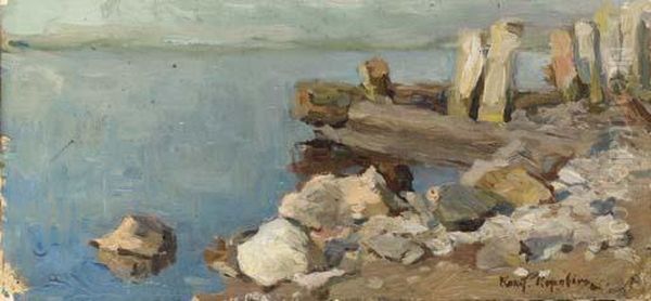Study Of A Rocky Seascape - view 1