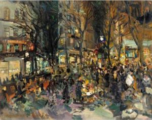 Parisian Street Scene by Konstantin Alexeievitch Korovin