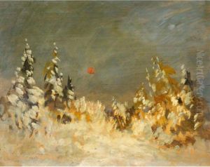 Winter Landscape, 'la Russie' Series by Konstantin Alexeievitch Korovin