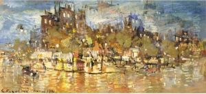 Paris At Night by Konstantin Alexeievitch Korovin