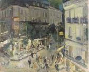 View Of A Parisian Street Corner