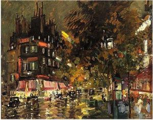 Paris By Night by Konstantin Alexeievitch Korovin
