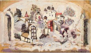 Stage Design For The Tale Of The Invisible Town Of Kitezh by Konstantin Alexeievitch Korovin