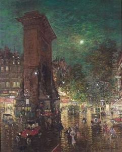Porte De St-denis Bei Nacht.