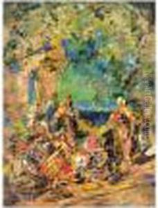 Stage Design For 'le Corsair' by Konstantin Alexeievitch Korovin