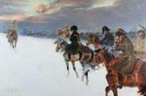 Wizja Napoleona W Trakcie Odwrotu by Jerzy Kossak