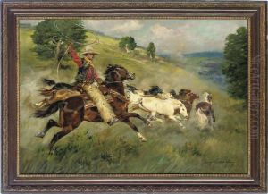 The Round-up by Jerzy Kossak