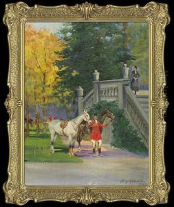 Before The Palace by Jerzy Kossak