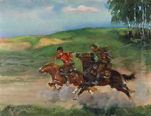 Ulan Und Kosake Im Moment Derwahrheit by Jerzy Kossak